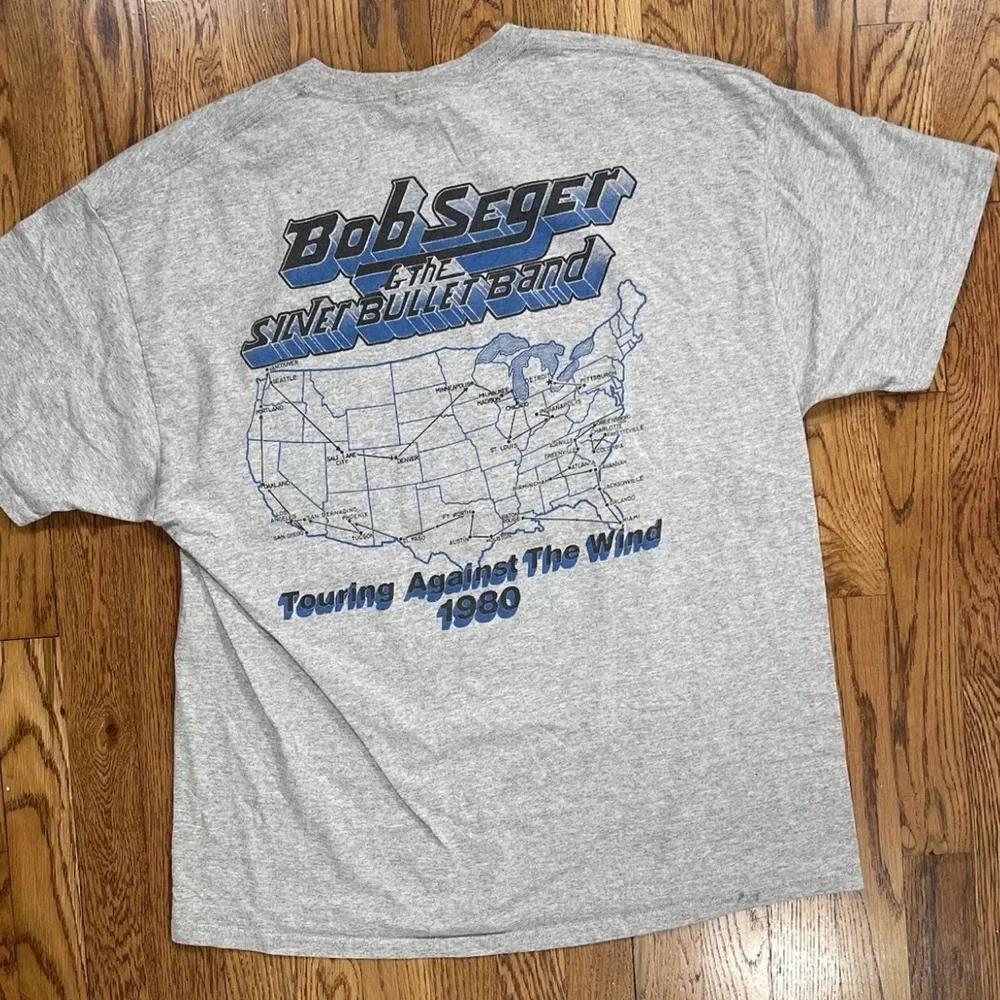 Vintage 2000s Bob Seger & The Silver Bullet Band Gray T Shirt Men’s XL - Picture 4 of 4